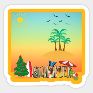 hot summer Sticker